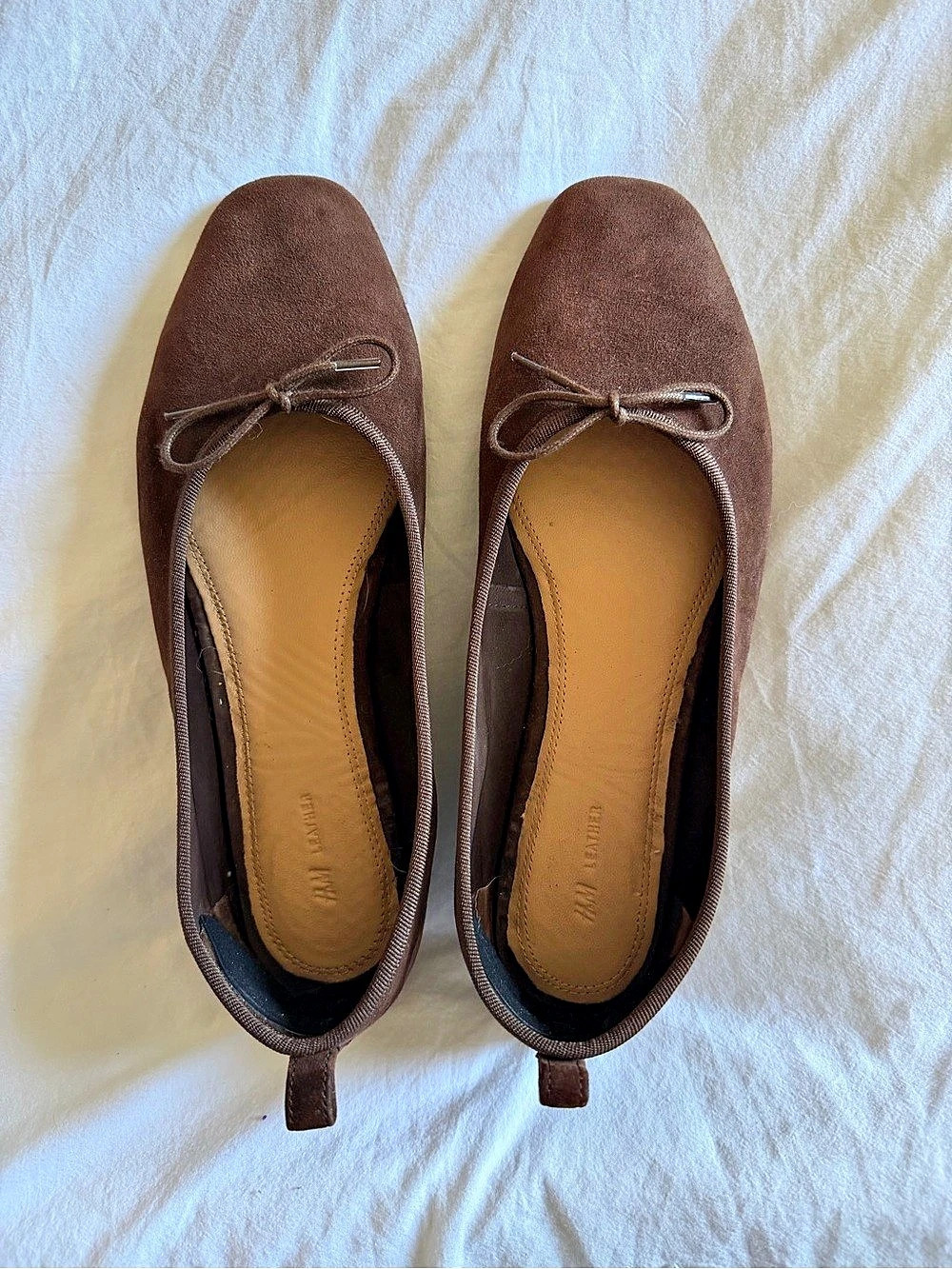 H&M premium genuine leather flats